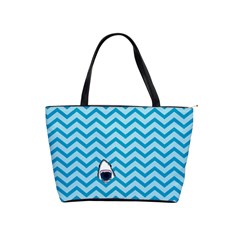 Chevron Shark Pattern Shoulder Handbags by emilyzragz