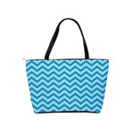 Chevron Shark Pattern Shoulder Handbags Back