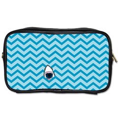 Chevron Shark Pattern Toiletries Bags by emilyzragz