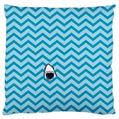 Chevron Shark Pattern Large Cushion Case (one Side)