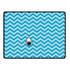 Chevron Shark Pattern Double Sided Fleece Blanket (small) 