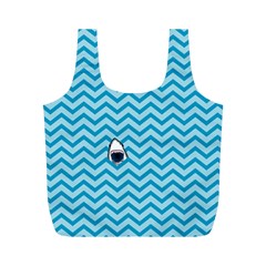 Chevron Shark Pattern Full Print Recycle Bags (m)  by emilyzragz