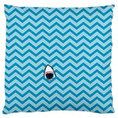 Chevron Shark Pattern Standard Flano Cushion Case (one Side) by emilyzragz