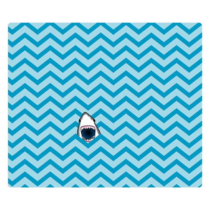 Chevron Shark Pattern Double Sided Flano Blanket (Small) 