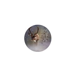 Santa Claus Reindeer In The Snow 1  Mini Buttons by gatterwe