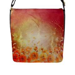 Flower Power, Cherry Blossom Flap Messenger Bag (l)  by FantasyWorld7