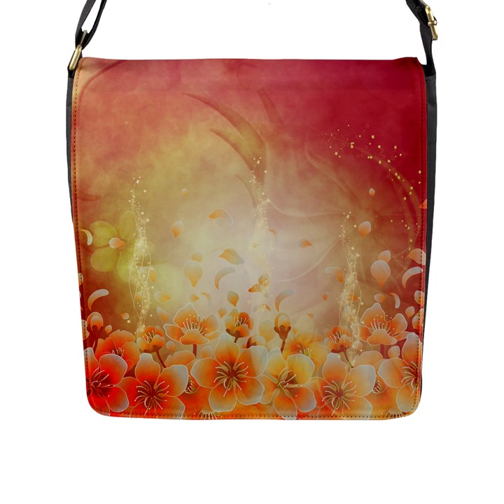 Flower Power, Cherry Blossom Flap Messenger Bag (L) 