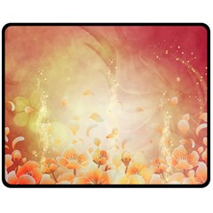 Flower Power, Cherry Blossom Fleece Blanket (medium)  by FantasyWorld7