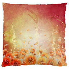 Flower Power, Cherry Blossom Large Cushion Case (one Side) by FantasyWorld7