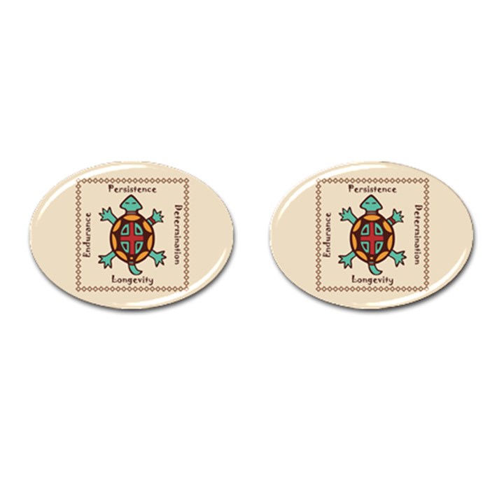 Turtle Animal Spirit Cufflinks (Oval)