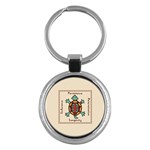 Turtle Animal Spirit Key Chains (Round)  Front