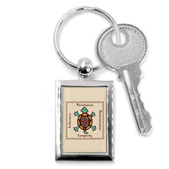 Turtle Animal Spirit Key Chains (rectangle)  by linceazul