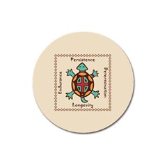 Turtle Animal Spirit Magnet 3  (round)