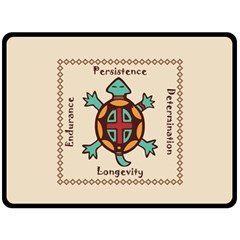 Turtle Animal Spirit Double Sided Fleece Blanket (large)  by linceazul