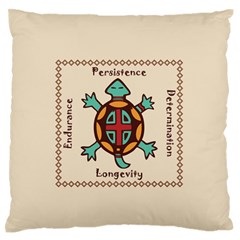 Turtle Animal Spirit Large Flano Cushion Case (one Side) by linceazul