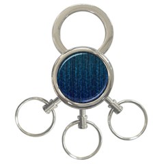 Stylish Abstract Blue Strips 3-ring Key Chains by gatterwe