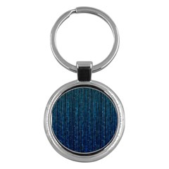 Stylish Abstract Blue Strips Key Chains (round)  by gatterwe