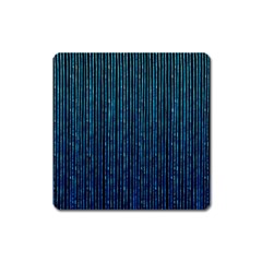 Stylish Abstract Blue Strips Square Magnet by gatterwe