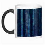 Stylish Abstract Blue Strips Morph Mugs Left