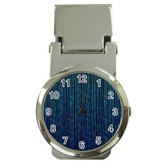 Stylish Abstract Blue Strips Money Clip Watches by gatterwe