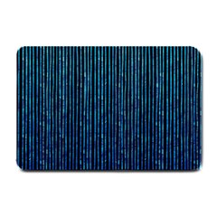 Stylish Abstract Blue Strips Small Doormat  by gatterwe