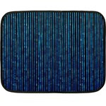 Stylish Abstract Blue Strips Double Sided Fleece Blanket (Mini)  35 x27  Blanket Front