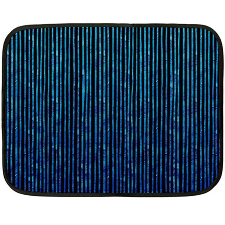 Stylish Abstract Blue Strips Double Sided Fleece Blanket (Mini) 