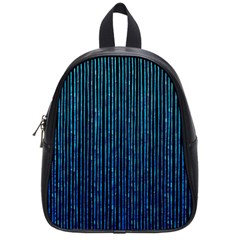 Stylish Abstract Blue Strips School Bag (small) by gatterwe