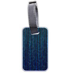 Stylish Abstract Blue Strips Luggage Tags (two Sides) by gatterwe