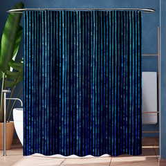 Stylish Abstract Blue Strips Shower Curtain 60  X 72  (medium)  by gatterwe