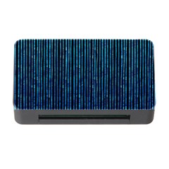 Stylish Abstract Blue Strips Memory Card Reader With Cf by gatterwe