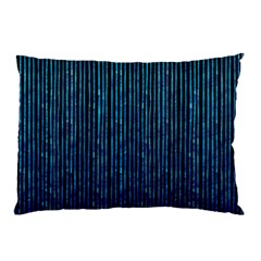 Stylish Abstract Blue Strips Pillow Case (two Sides) by gatterwe