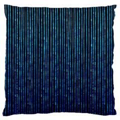 Stylish Abstract Blue Strips Large Cushion Case (two Sides) by gatterwe