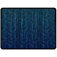 Stylish Abstract Blue Strips Double Sided Fleece Blanket (large) 