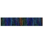 Stylish Colorful Strips Flano Scarf (Small) Back