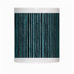 Stylish Frost Blue Strips White Mugs Center