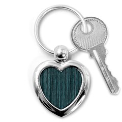 Stylish Frost Blue Strips Key Chains (heart)  by gatterwe