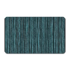 Stylish Frost Blue Strips Magnet (rectangular) by gatterwe