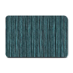 Stylish Frost Blue Strips Small Doormat  by gatterwe