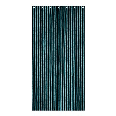 Stylish Frost Blue Strips Shower Curtain 36  X 72  (stall)  by gatterwe