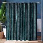 Stylish Frost Blue Strips Shower Curtain 60  x 72  (Medium)  60 x72  Curtain