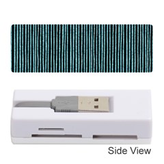 Stylish Frost Blue Strips Memory Card Reader (stick)  by gatterwe