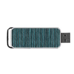 Stylish Frost Blue Strips Portable Usb Flash (two Sides) by gatterwe