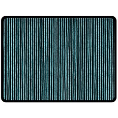 Stylish Frost Blue Strips Double Sided Fleece Blanket (large) 