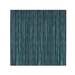 Stylish Frost Blue Strips Small Satin Scarf (square) by gatterwe