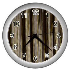 Stylish Golden Strips Wall Clocks (silver)  by gatterwe