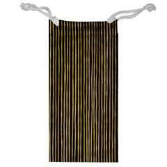 Stylish Golden Strips Jewelry Bag by gatterwe