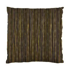 Stylish Golden Strips Standard Cushion Case (one Side) by gatterwe