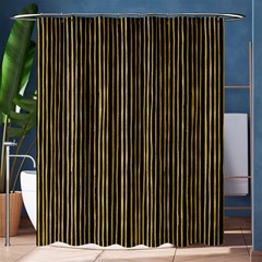 Stylish Golden Strips Shower Curtain 60  X 72  (medium)  by gatterwe