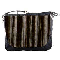 Stylish Golden Strips Messenger Bags by gatterwe